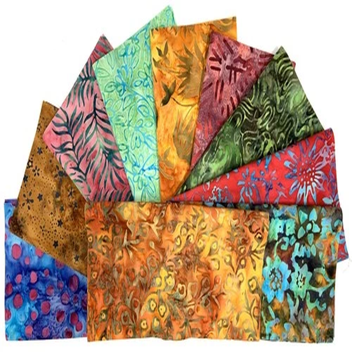 Colorful Batik Layer Cake 40 -10" Squares Quilting Sewing Fabric