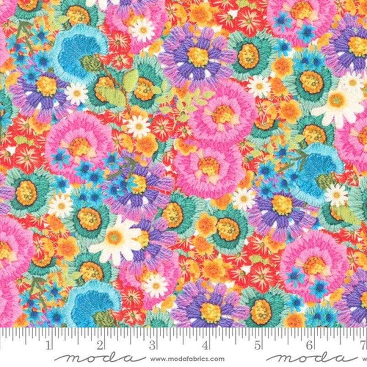 Moda Fabric - Vintage Soul Rainbow by Cathe Holden - Sold by 1/2 Yard Increments