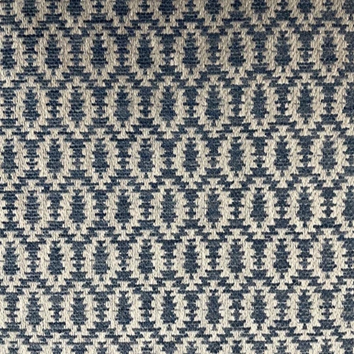 Samos Textured Weave Fabric BLUE Heavy Trellis Curtain Blind Upholstery