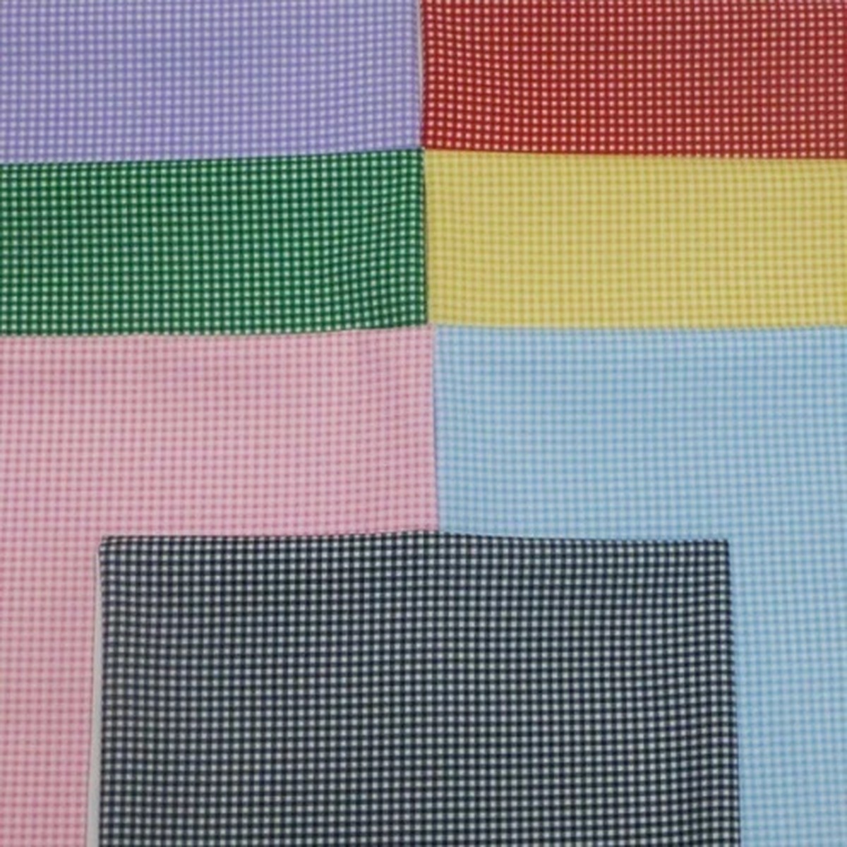 100% Cotton Poplin Fabric Rose & Hubble Mini Check Gingham Plaid Summer