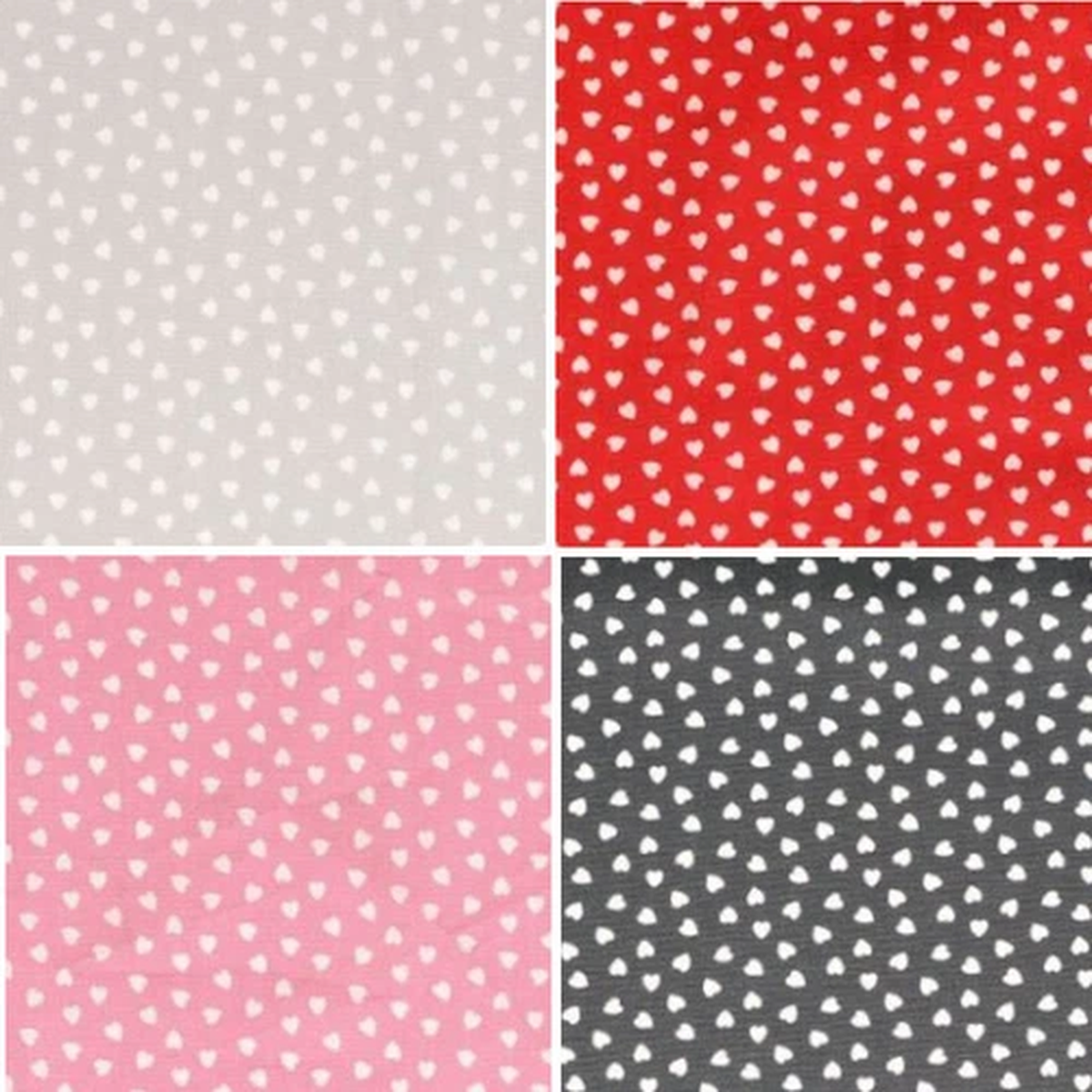 100% Cotton Poplin Fabric Ditsy Mini Love Hearts Heart 135cm Wide