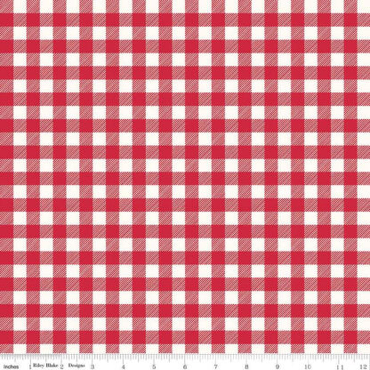 Designer Flannel  Buffalo Check  RED  RBF13908-RED  Riley Blake