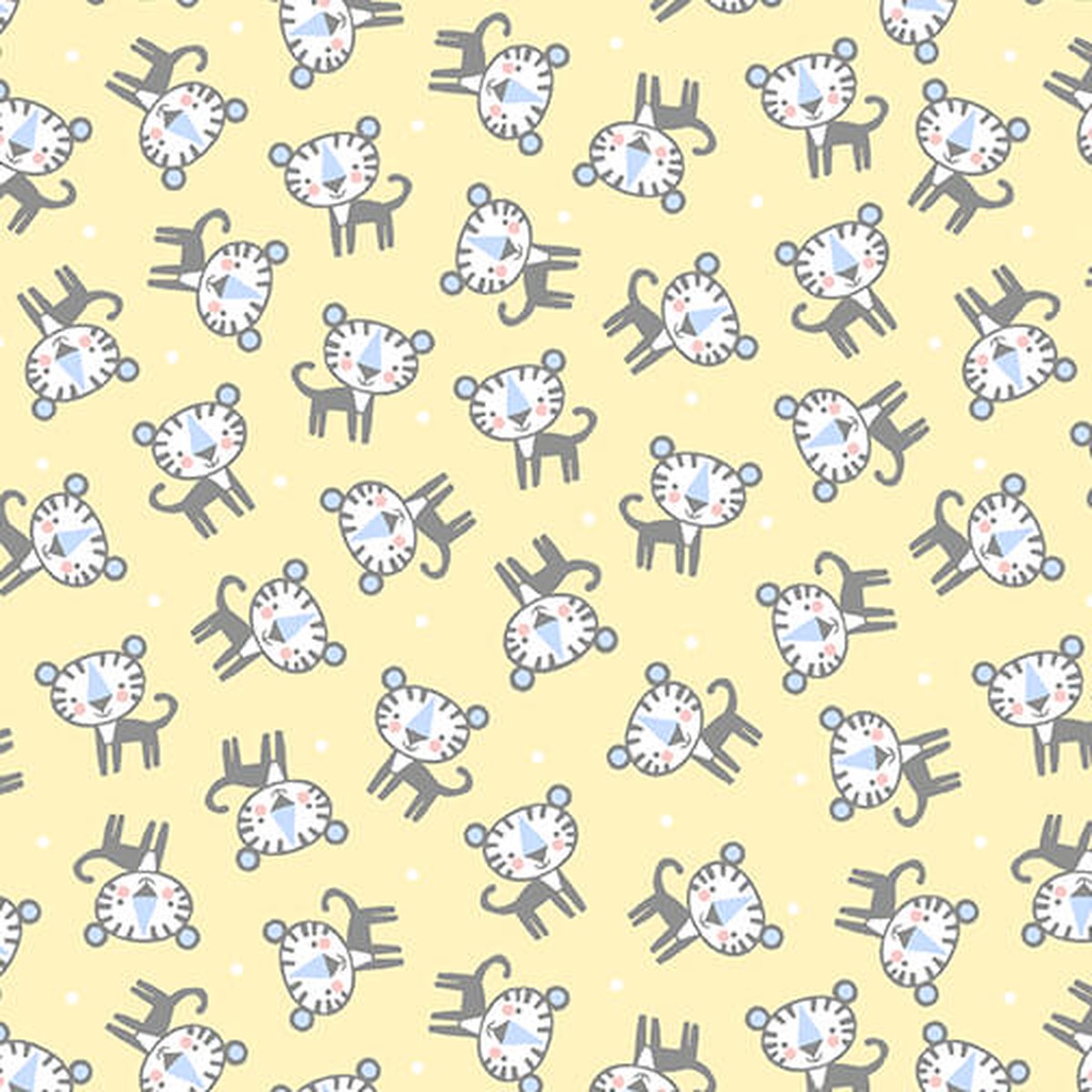 Snuggle in the Jungle Flannel - Baby Tiger - Yellow