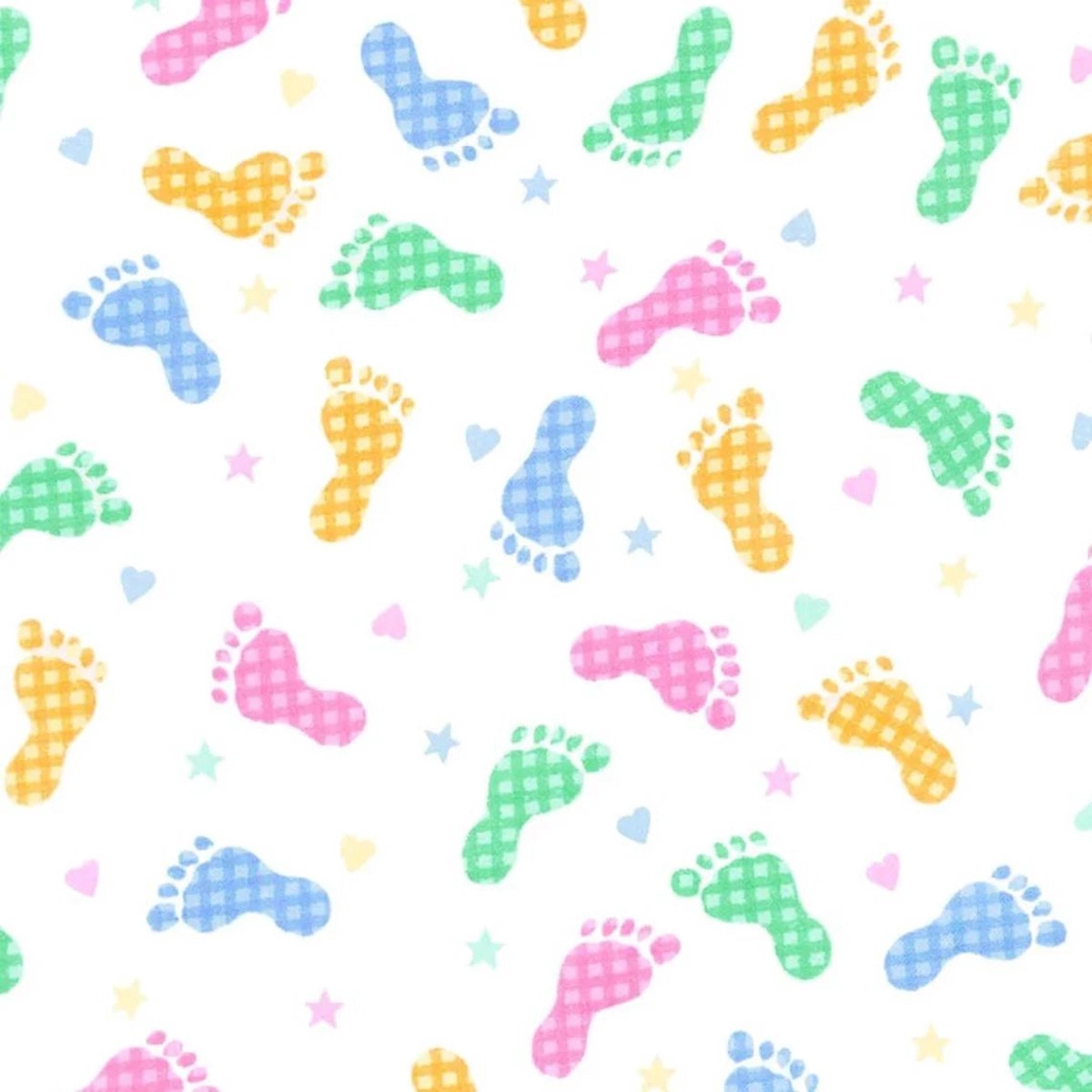 Pastel Feet - Comfy Flannel - White
