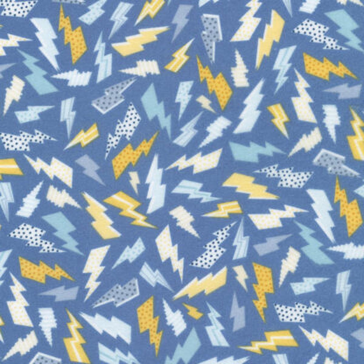 100% Cotton Flannel  Astrobots  23029-004  Blue  Robert Kaufman