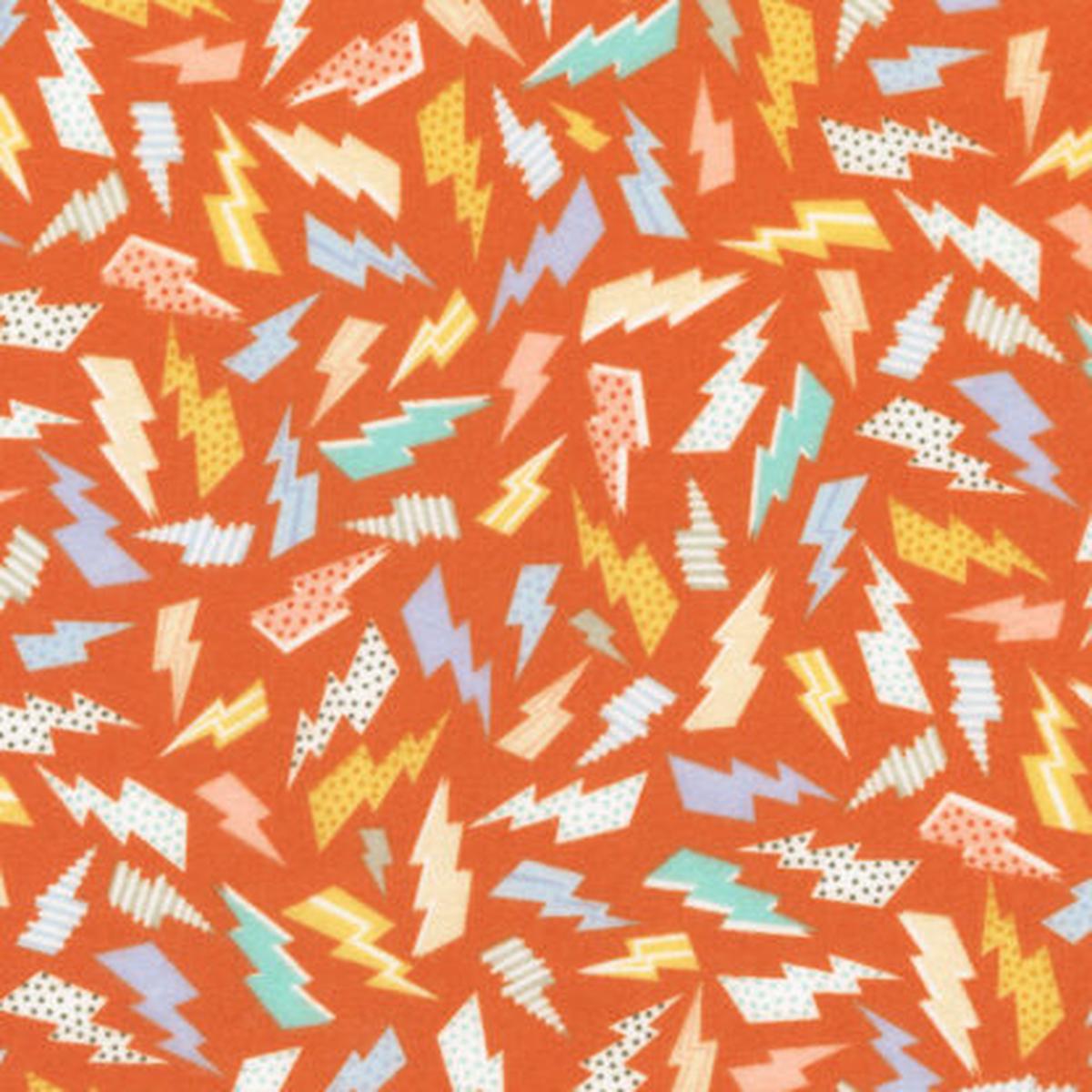 100% Cotton Flannel  Astrobots  23029-114  Brick  Robert Kaufman