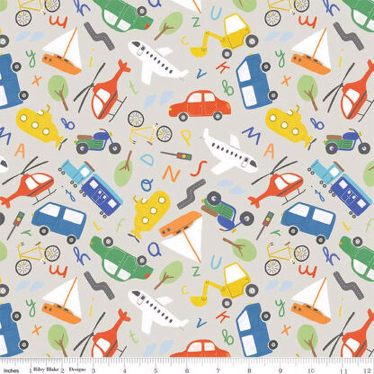100% Cotton Flannel  Automobiles  RBF14695-TAN  Tan  Riley Blake Designs