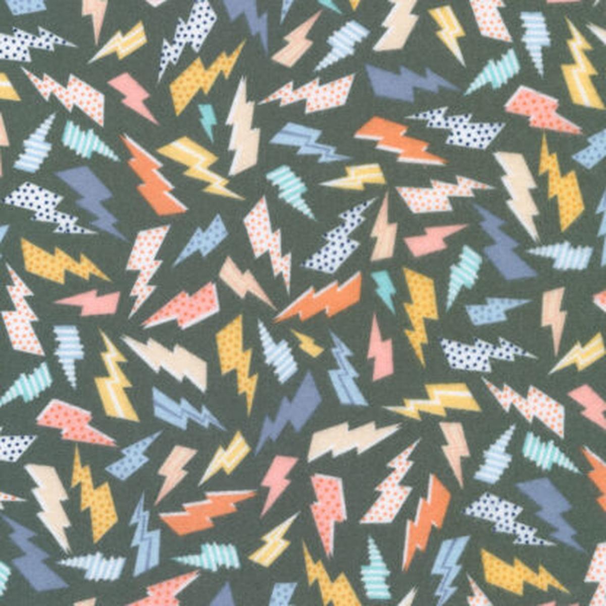 100% Cotton Flannel  Astrobots  23029-184  Charcoal  Robert Kaufman