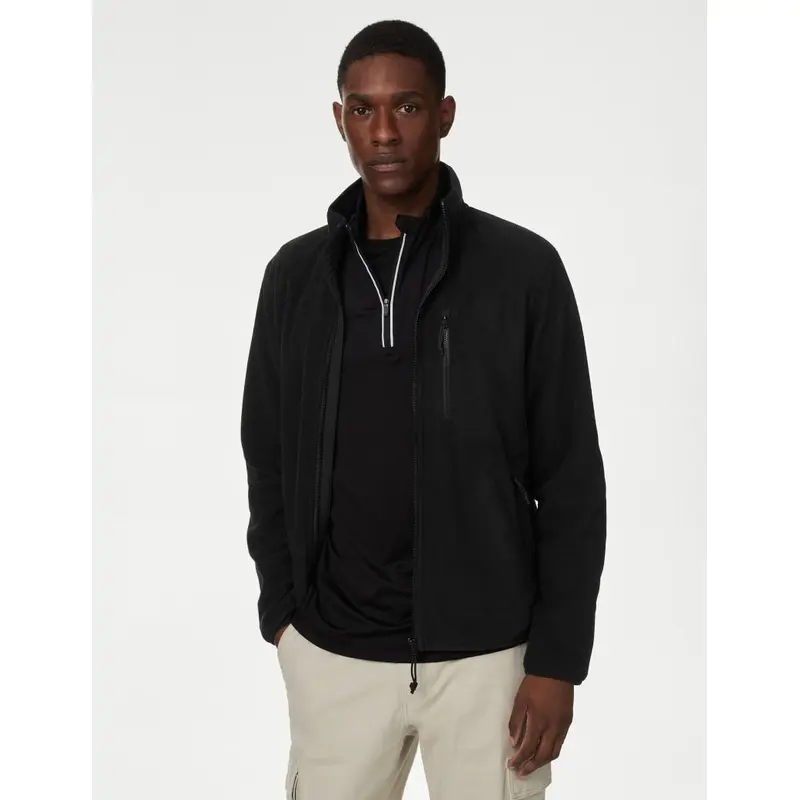 Zip Up Funnel Neck Micro Fleece