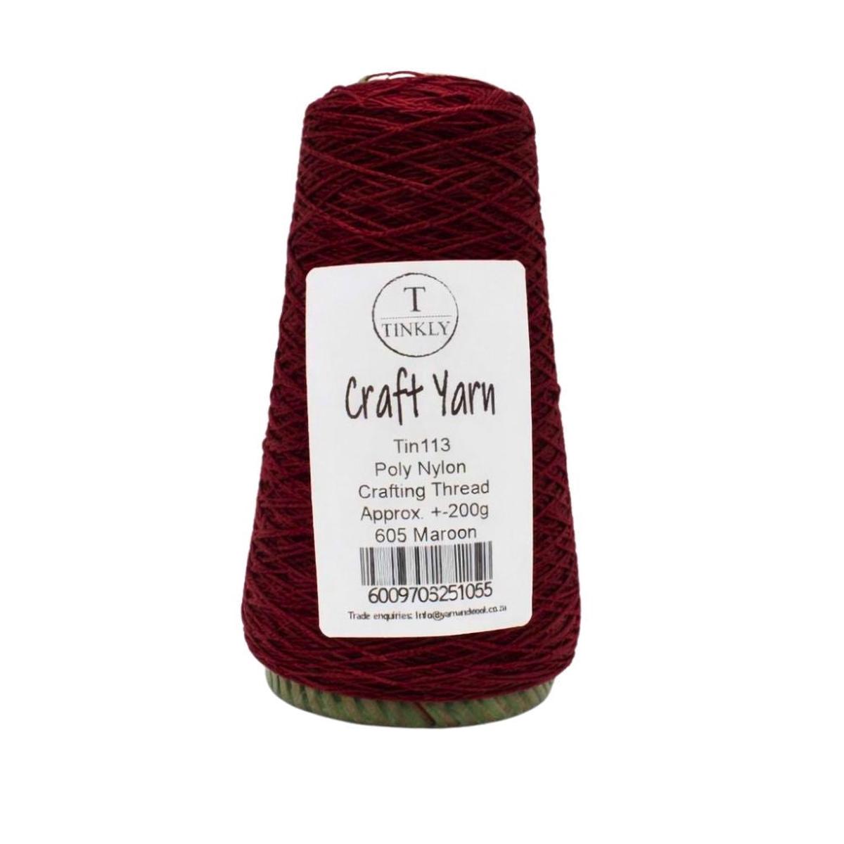 Craft Yarn Nylon 200g Maroon
