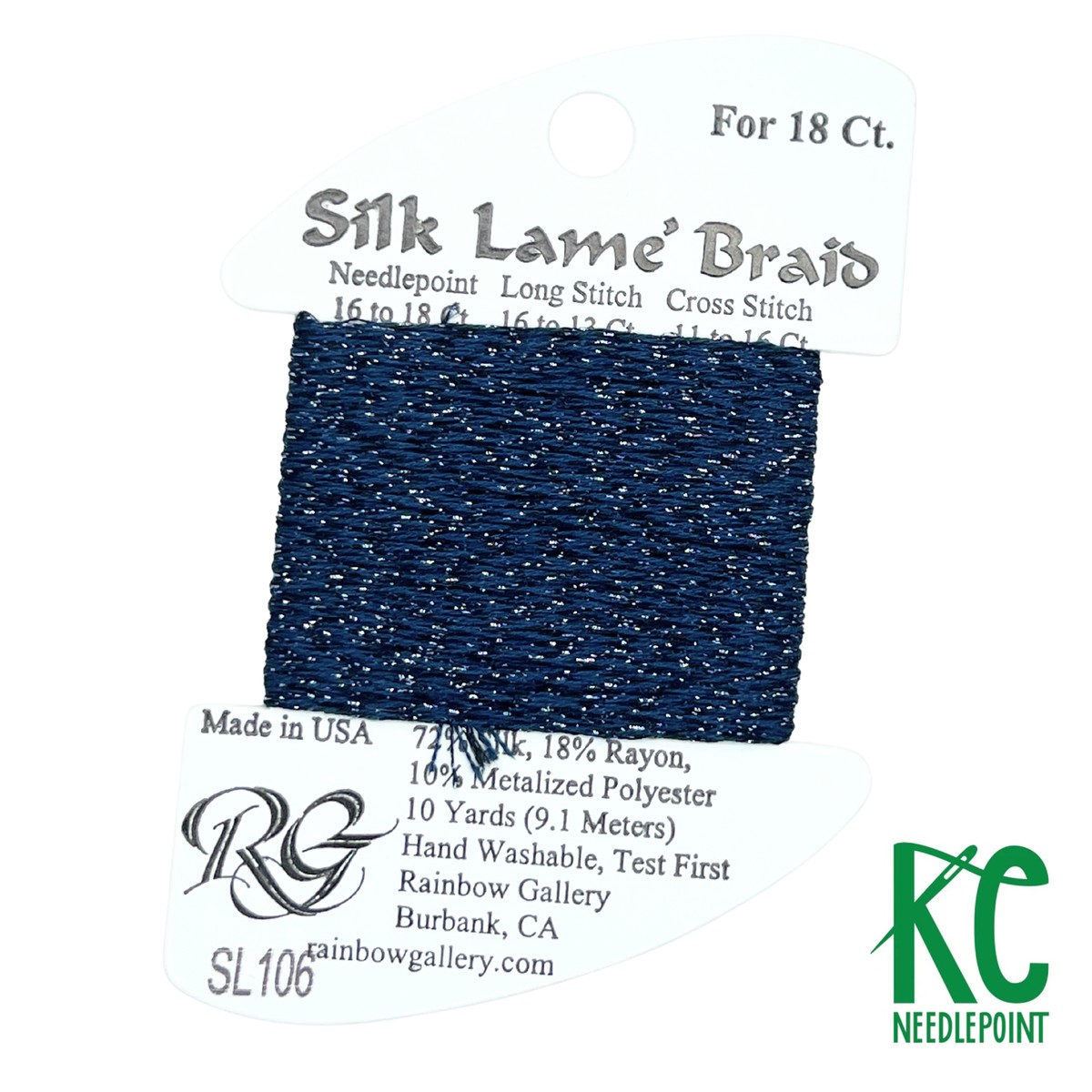 Silk Lam Braid SL106 Dark Denim