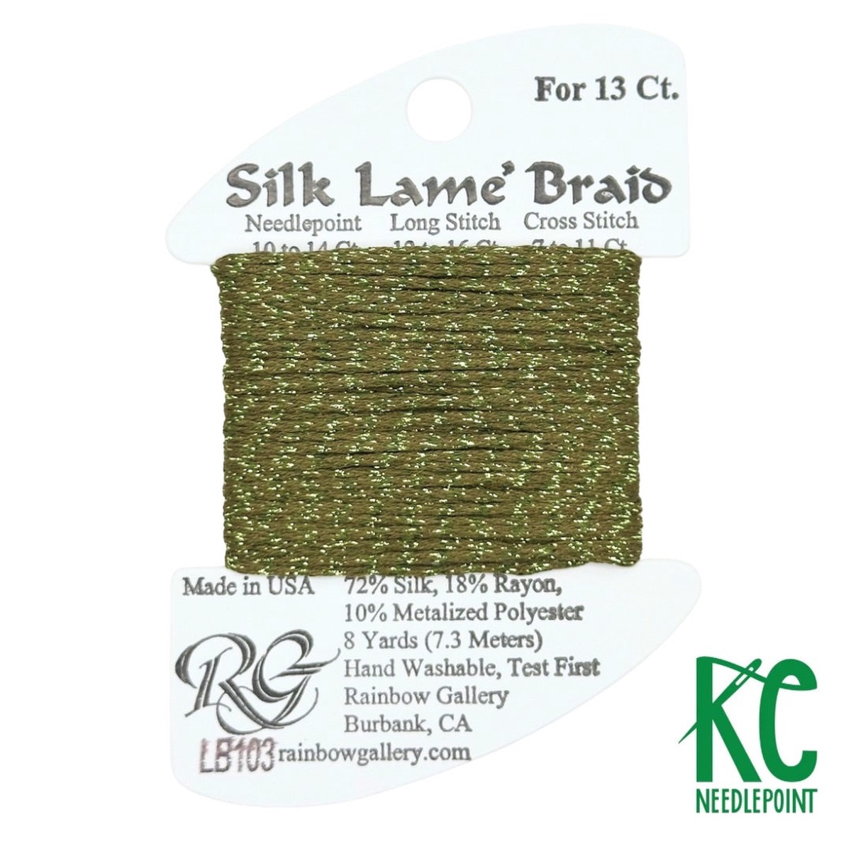Silk Lam Braid LB103 Olive