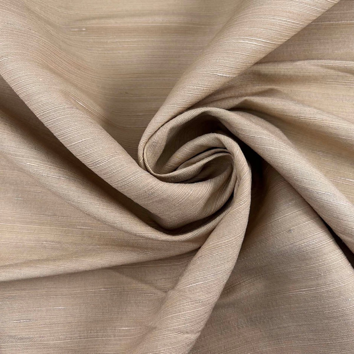 Beige Pure Silk Italian Shantung