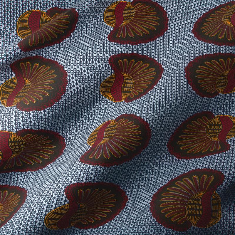 Wax Hollandais | VL00012.201 | Bunch of Bananas, Helmet, Kimba, Shell