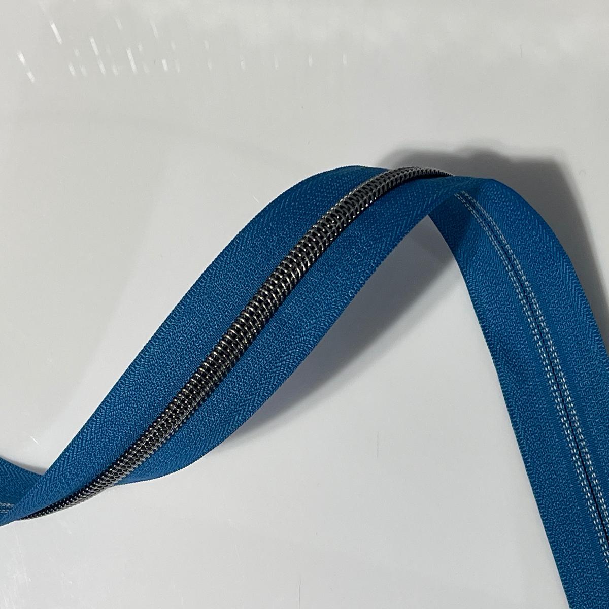 #5 Zipper Tape - 3 yard cut - Blueberry 38 (9S) - Gunmetal