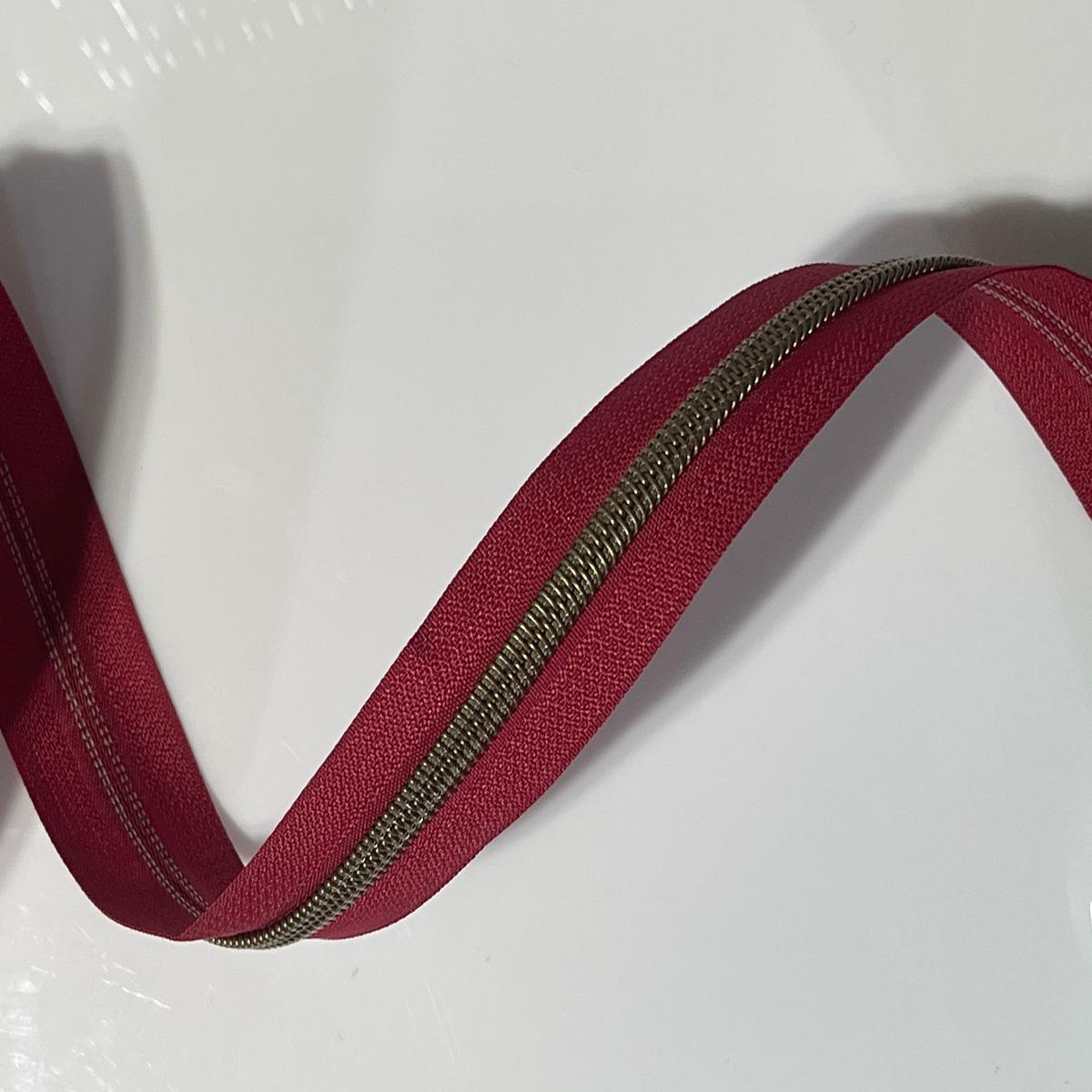 #5 Zipper Tape - 3 yard cut - Cranberry 616?