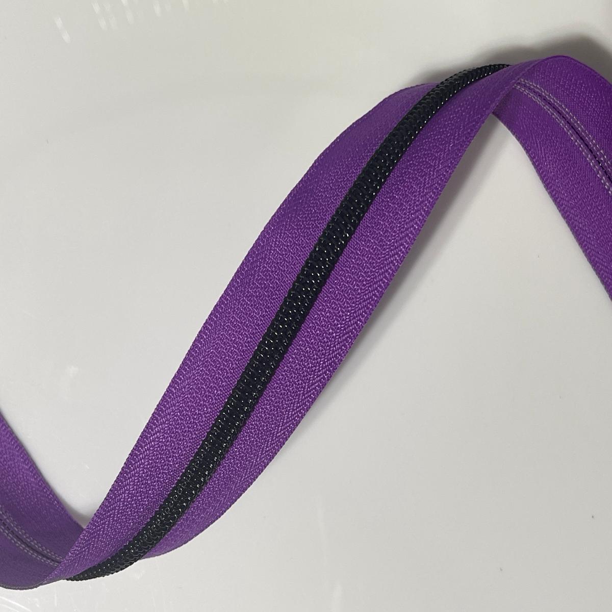 #5 Zipper Tape - 3 yard cut - Bright Purple 729 - Purple
