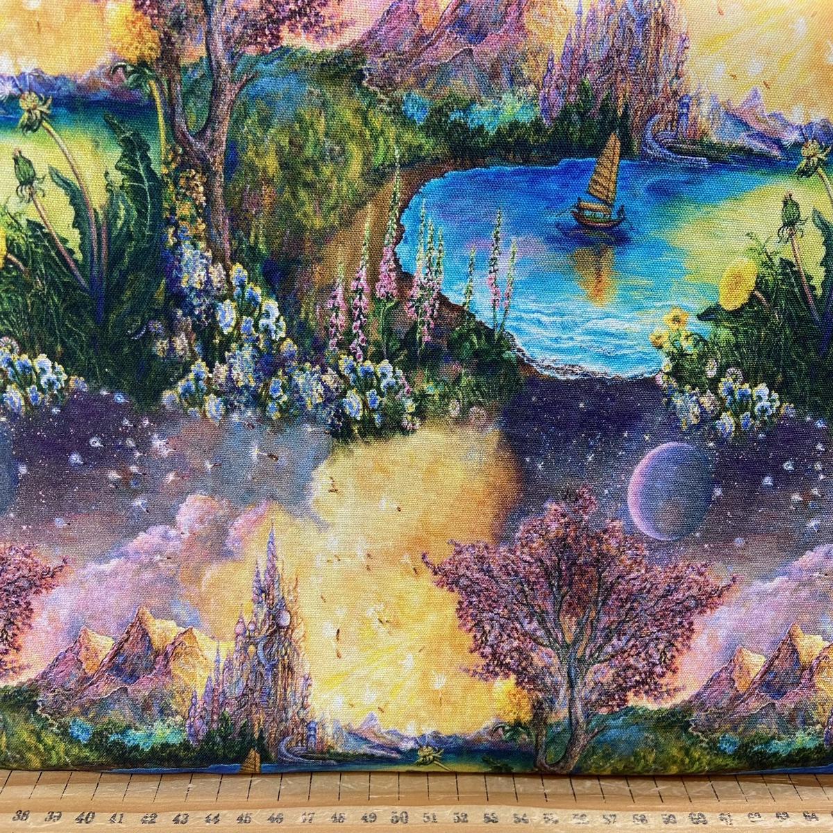 Josephine Wall for 3 Wishes World of Wonder Scenic Cotton Fabric by 1/4 Metre*