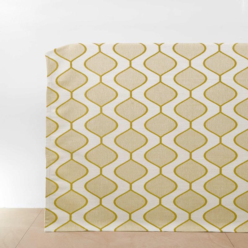 'Beeswax' Fabric by the Metre (White/ Yellow-Green)
