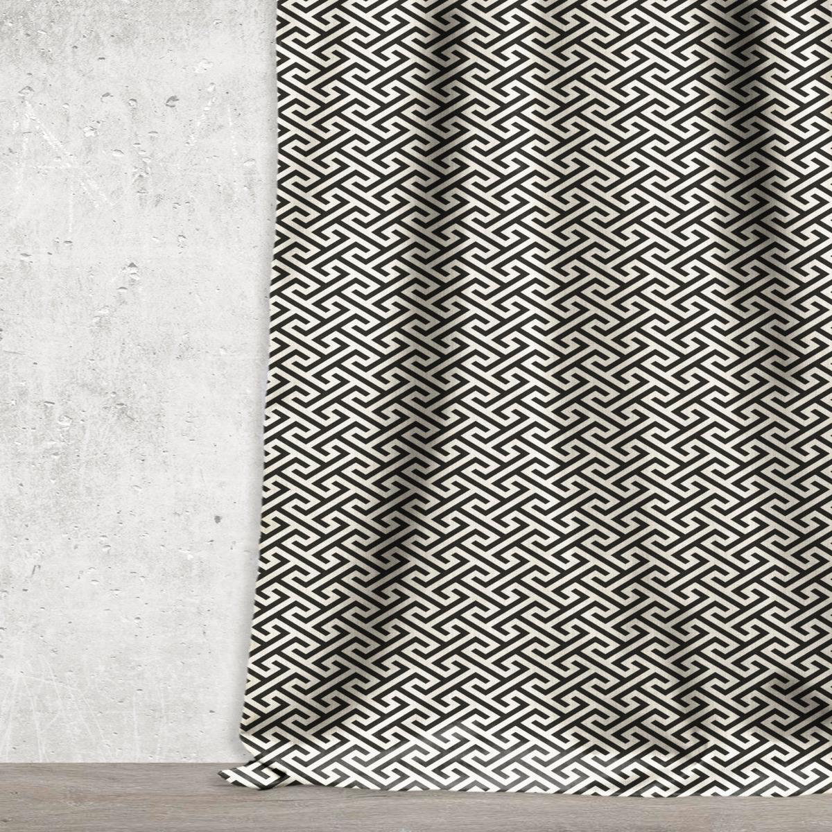 \Attica\ Fabric by the Metre (Black/ Ivory)