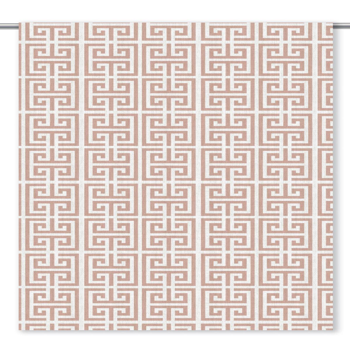 'Blanched Coral' Fabric by the Yard (Blush Pink/ White)