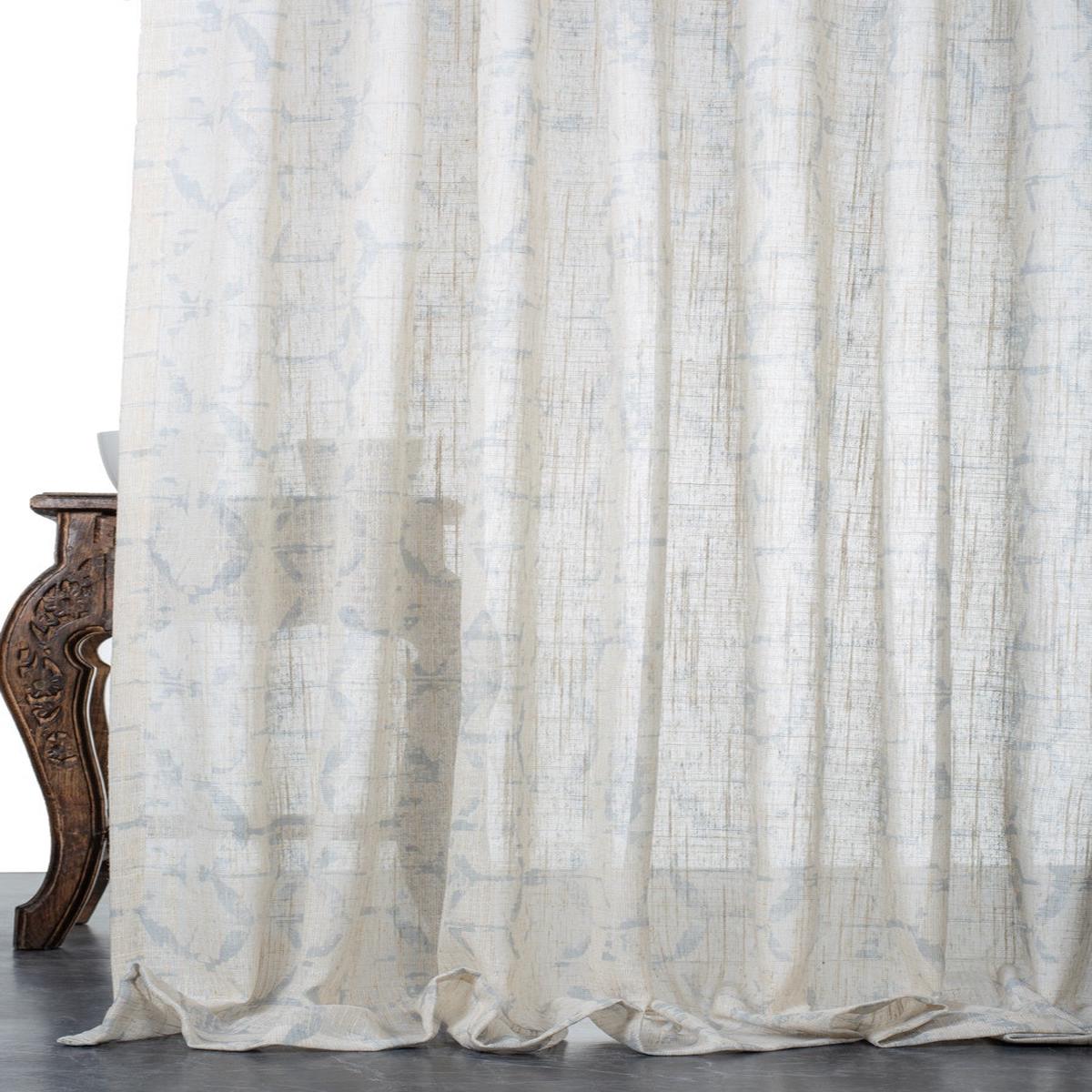 'Classic Vellum' Fabric by the Yard (Cream/ Grey)