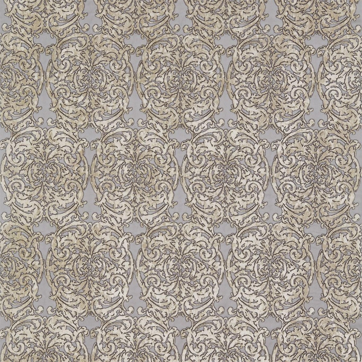 Zoffany Brocatello Embroidery SilverPearl Fabric
