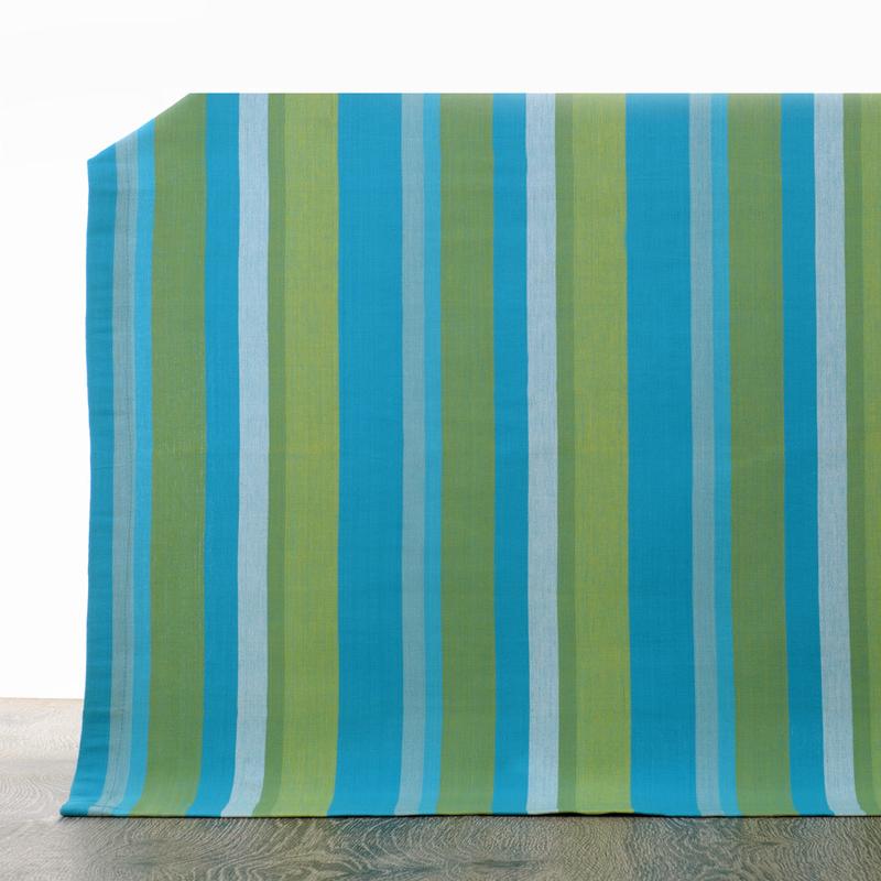 'Crown Peacock' Fabric by the Metre (Green/ Blue)